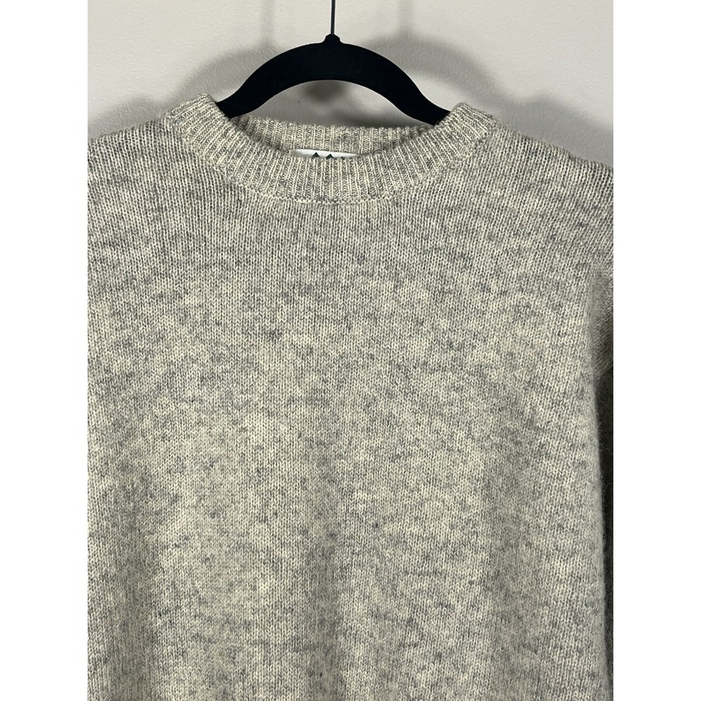 Vintage REI 100% Shetland Wool Crew Neck Sweater Beige Mens Medium Outdoor - Picture 2 of 10